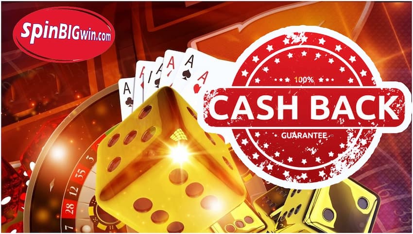 VIP Cashback in the Best Casinos at spinBIGwin.com is pictured.